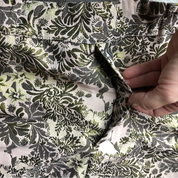 Free People Jacquard Shorts Size Med Gold Metallic High Rise Statement Festival - Picture 11 of 11